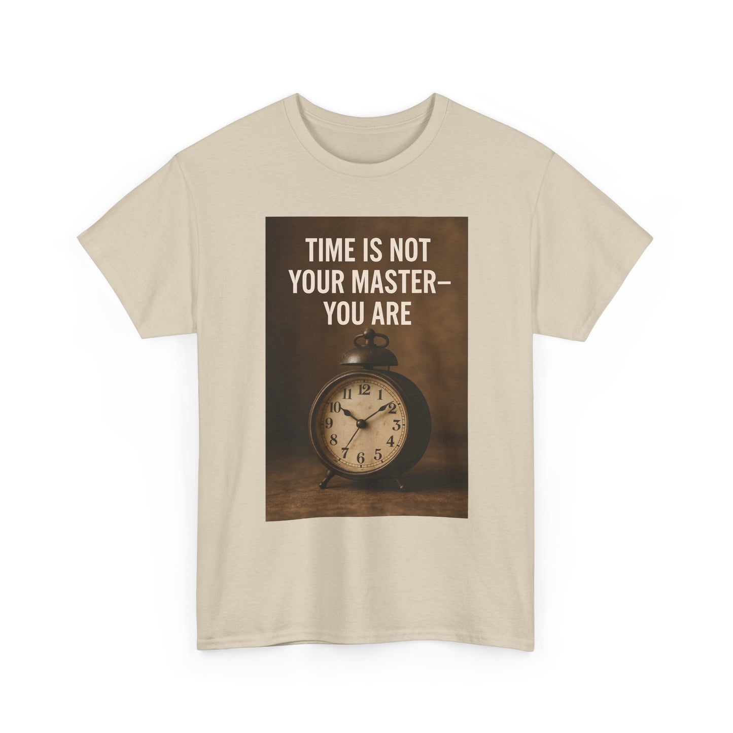Inspirational Quote Tee: Time Is Not Your Master, Motivational T-Shirt for Mindfulness, Gift for Friends, Relaxed Fit Cotton Shirt, [...]
