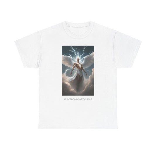 Mystical Angel Unisex Heavy Cotton Tee | Electromagnetic Self T-Shirt, Spiritual Gift, Unique Apparel, Fantasy Art Tee, Comfortable Wear