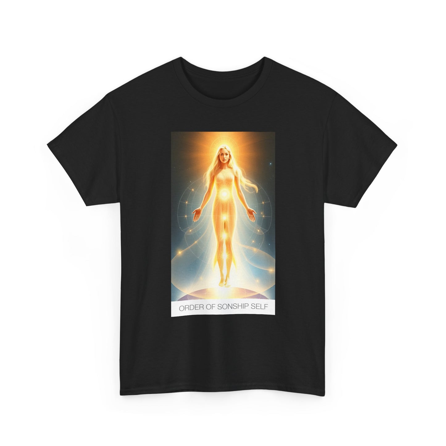 Celestial Self Unisex Heavy Cotton Tee, Spiritual Gift, Artistic T-Shirt, Cosmic Apparel, Meditation Clothing