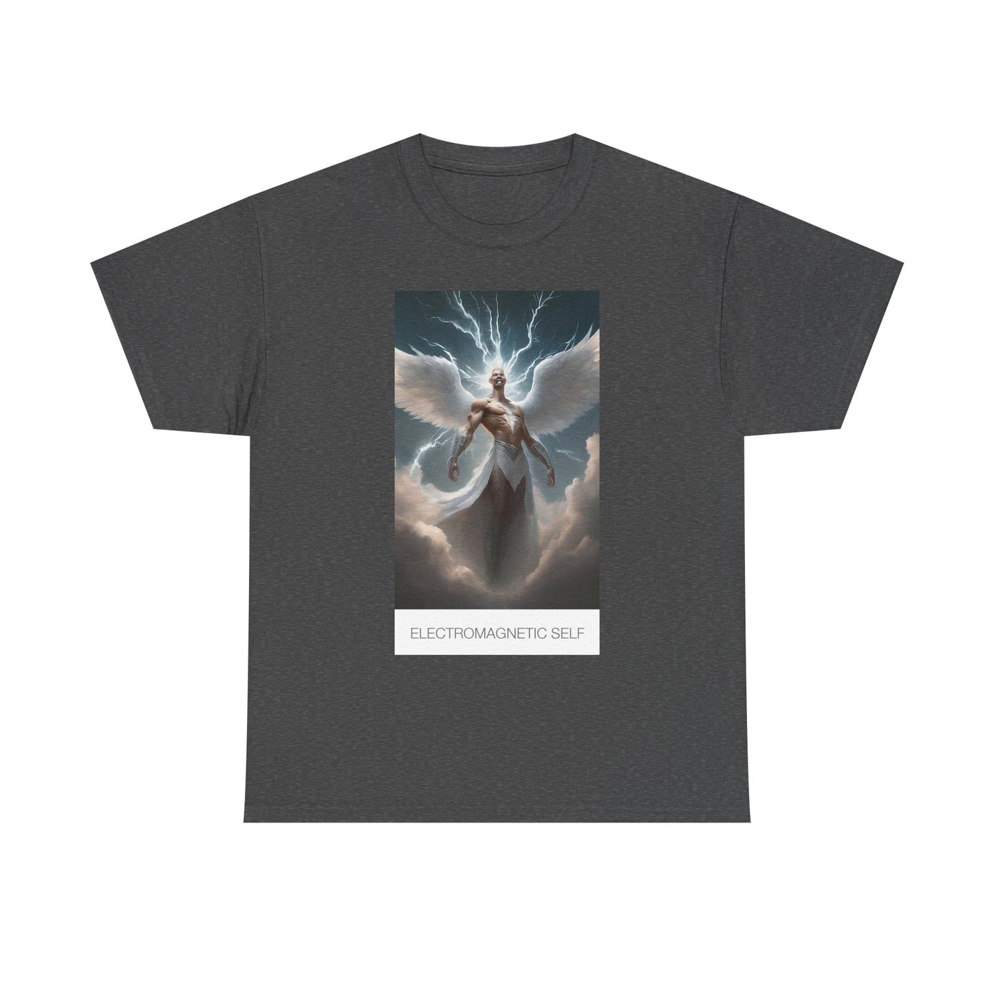 Mystical Angel Unisex Heavy Cotton Tee | Electromagnetic Self T-Shirt, Spiritual Gift, Unique Apparel, Fantasy Art Tee, Comfortable Wear